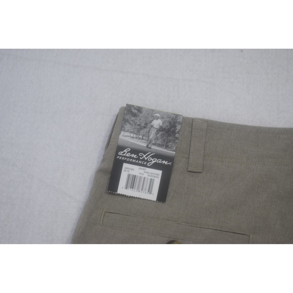 Ben Hogan Performance Golf Shorts Beige Flat Stretch Wicking Mens Size 30 NEW
